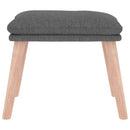 fodskammel 45x29,5x35 cm stof lysegrå