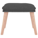 fodskammel 45x29,5x35 cm stof mørkegrå