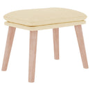 fodskammel 45x29,5x35 cm stof cremefarvet
