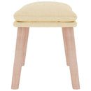 fodskammel 45x29,5x35 cm stof cremefarvet