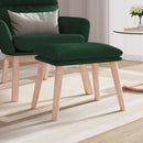 fodskammel 45x29,5x35 cm stof mørkegrøn