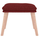 fodskammel 45x29,5x35 cm stof vinrød