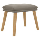 fodskammel 45x29,5x35 cm fløjl lysegrå