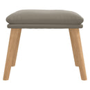 fodskammel 45x29,5x35 cm fløjl lysegrå