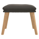 fodskammel 45x29,5x35 cm fløjl mørkegrå