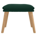 fodskammel 45x29,5x35 cm fløjl mørkegrøn