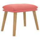 fodskammel 45x29,5x35 cm fløjl lyserød