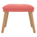 fodskammel 45x29,5x35 cm fløjl lyserød