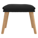 fodskammel 45x29,5x35 cm fløjl sort