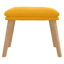 fodskammel 45x29,5x35 cm fløjl sennepsgul