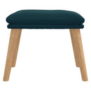 fodskammel 45x29,5x35 cm fløjl blå