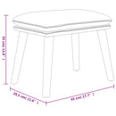 fodskammel 45x29,5x35 cm stof og kunstlæder brun