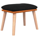 fodskammel 45x29,5x35 cm stof og kunstlæder sort