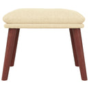 fodskammel 45x29,5x35 cm stof cremefarvet