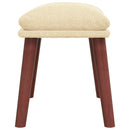 fodskammel 45x29,5x35 cm stof cremefarvet