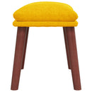 fodskammel 45x29,5x35 cm stof sennepsgul