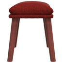 fodskammel 45x29,5x35 cm stof vinrød