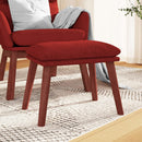 fodskammel 45x29,5x35 cm stof vinrød