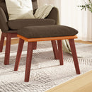 fodskammel 45x29,5x35 cm stof og kunstlæder brun