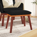 fodskammel 45x29,5x35 cm stof og kunstlæder sort