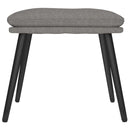 fodskammel 45x29,5x35 cm stof lysegrå