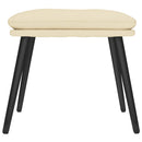 fodskammel 45x29,5x35 cm stof cremefarvet