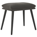 fodskammel 45x29,5x35 cm fløjl mørkegrå