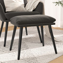 fodskammel 45x29,5x35 cm fløjl mørkegrå