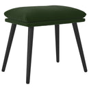 fodskammel 45x29,5x35 cm fløjl mørkegrøn