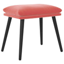 fodskammel 45x29,5x35 cm fløjl lyserød