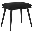 fodskammel 45x29,5x35 cm fløjl sort