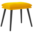 fodskammel 45x29,5x35 cm fløjl sennepsgul