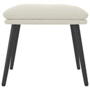 fodskammel 45x29,5x35 cm fløjl cremefarvet