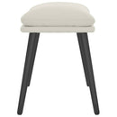 fodskammel 45x29,5x35 cm fløjl cremefarvet