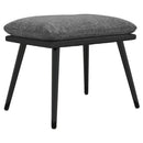 fodskammel 45x29,5x35 cm stof og kunstlæder lysegrå