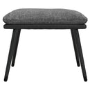 fodskammel 45x29,5x35 cm stof og kunstlæder lysegrå