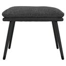 fodskammel 45x29,5x35 cm stof og kunstlæder mørkegrå