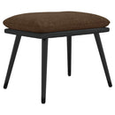 fodskammel 45x29,5x35 cm stof og kunstlæder brun
