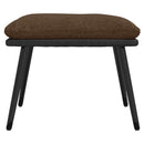 fodskammel 45x29,5x35 cm stof og kunstlæder brun