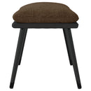 fodskammel 45x29,5x35 cm stof og kunstlæder brun