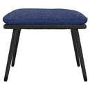 fodskammel 45x29,5x35 cm stof og kunstlæder blå