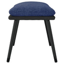 fodskammel 45x29,5x35 cm stof og kunstlæder blå