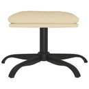 fodskammel 60x60x36 cm stof cremefarvet