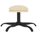 fodskammel 60x60x36 cm stof cremefarvet
