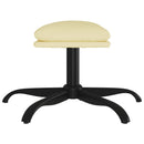 fodskammel 60x60x36 cm kunstlæder cremefarvet