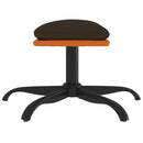 fodskammel 60x60x36 cm stof og kunstlæder brun