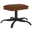 fodskammel 60x60x36 cm mikrofiberstof brun