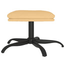 fodskammel 60x60x36 cm mikrofiberstof cremefarvet