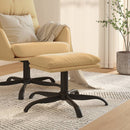 fodskammel 60x60x36 cm mikrofiberstof cremefarvet