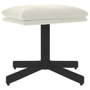 fodskammel 60x60x36 cm fløjl cremefarvet